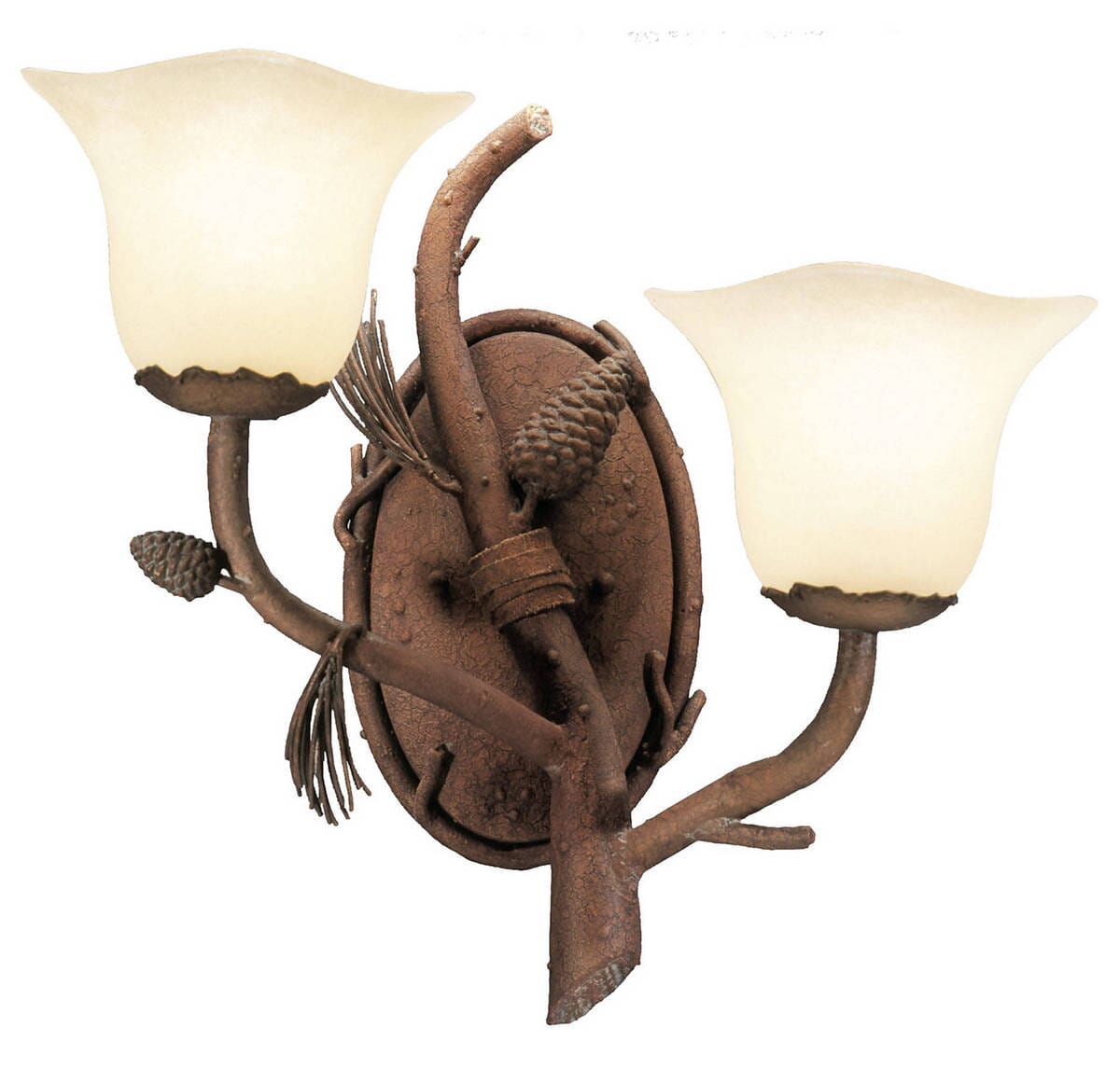 Kalco Ponderosa 2-Light Left Wall Sconce in Ponderosa