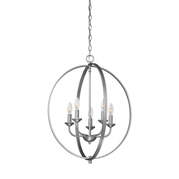 Millennium Lighting 3000 Series 5-Light Pendant in Brushed Pewter