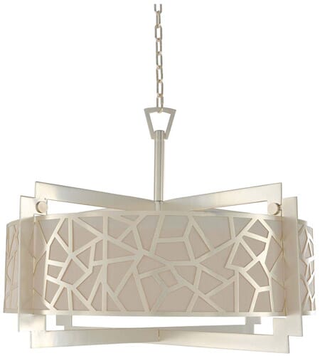 Kalco Miramar 6-Light Pendant Light in Rose Silver