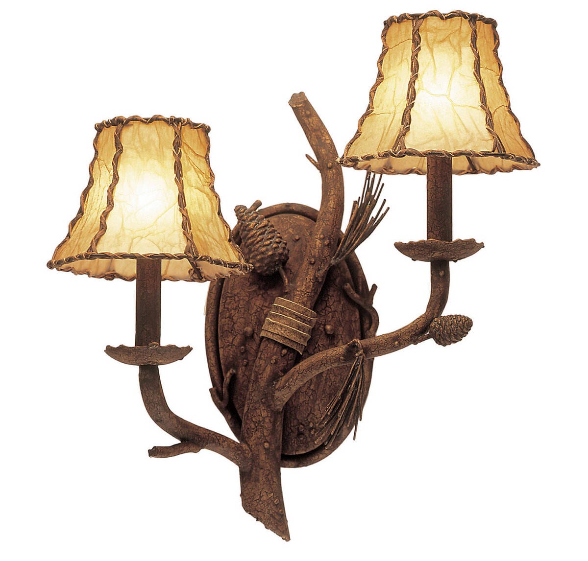 Kalco Ponderosa 2-Light Right Wall Sconce in Ponderosa