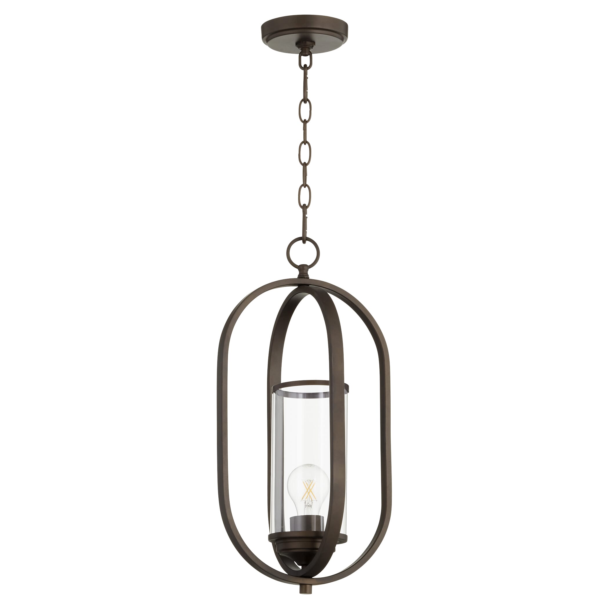 Quorum Collins 10" Pendant Light in Oiled Bronze