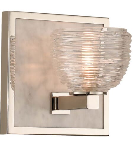 Kalco Bianco Bathroom Vanity Light in Polished Nickel