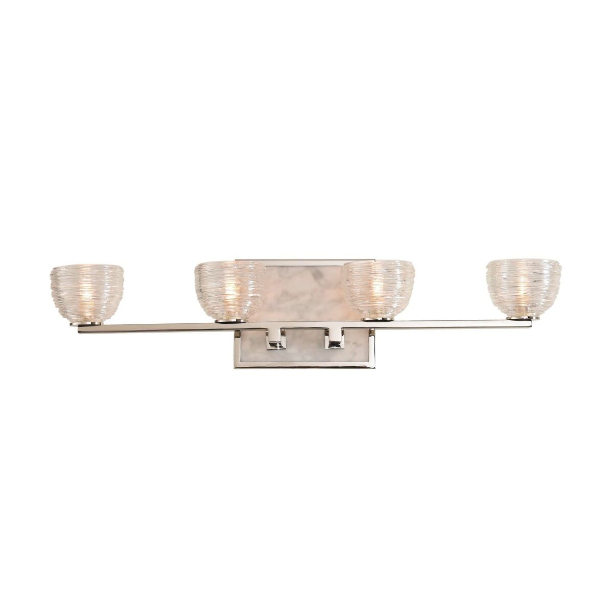 Kalco Bianco 4-Light 24" Bathroom Vanity Light in Polished Nickel