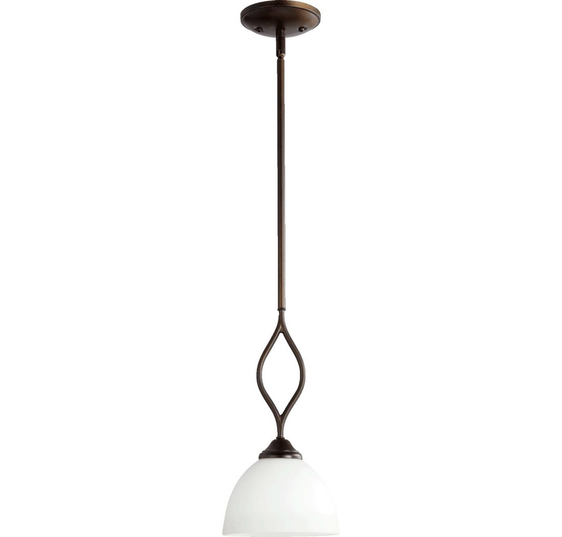 Quorum Brooks 7" Pendant Light in Oiled Bronze