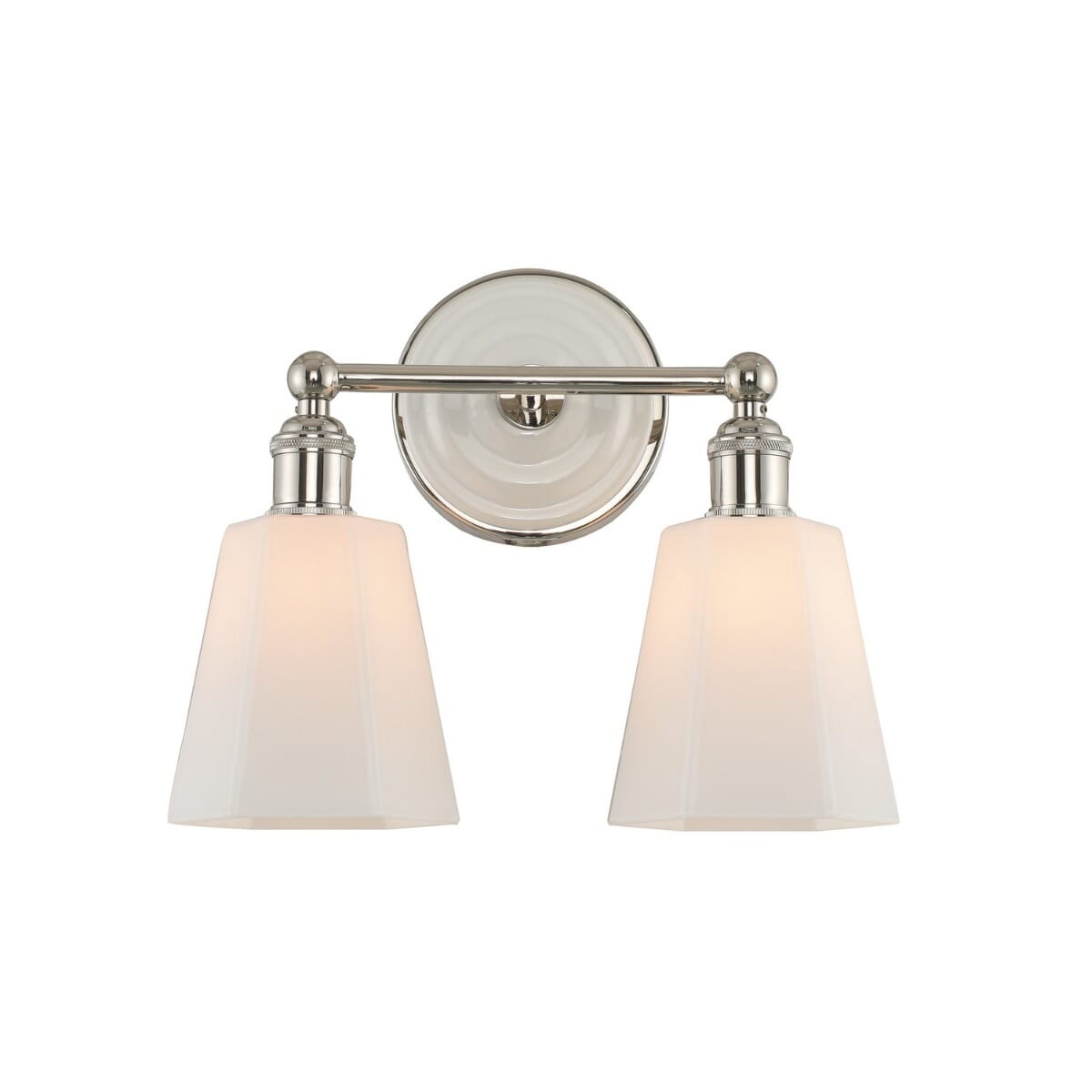 Kalco Greenwich 2-Light 13" Bathroom Vanity Light in Polished Nickel