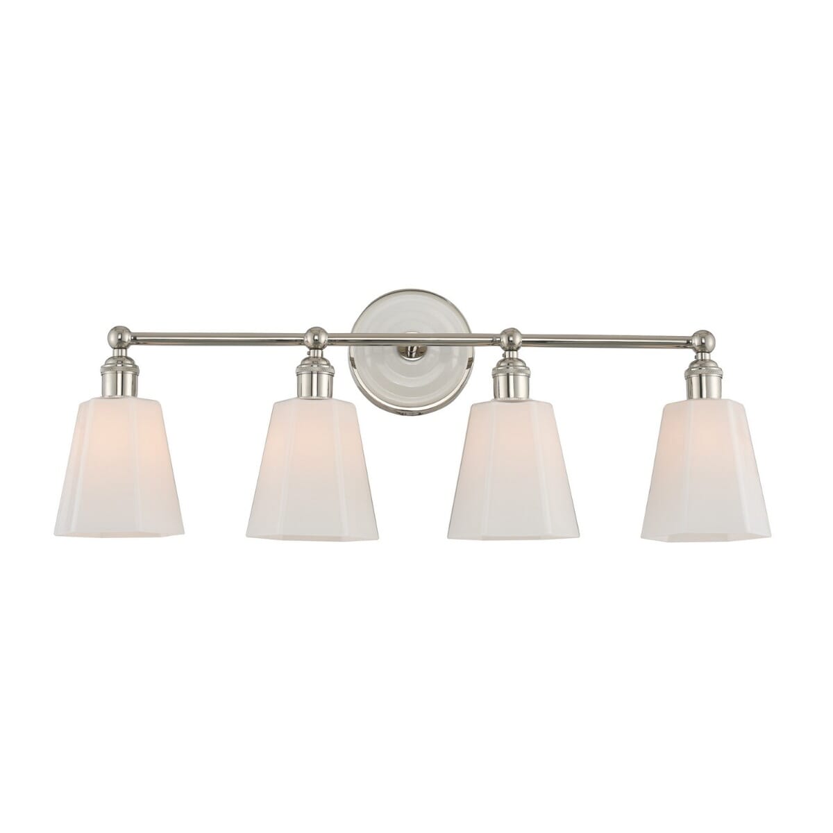 Kalco Greenwich 4-Light 28" Bathroom Vanity Light in Polished Nickel