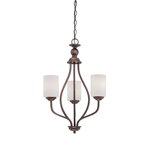 Millennium Lighting Lansing 3-Light Chandelier in Rubbed Bronze