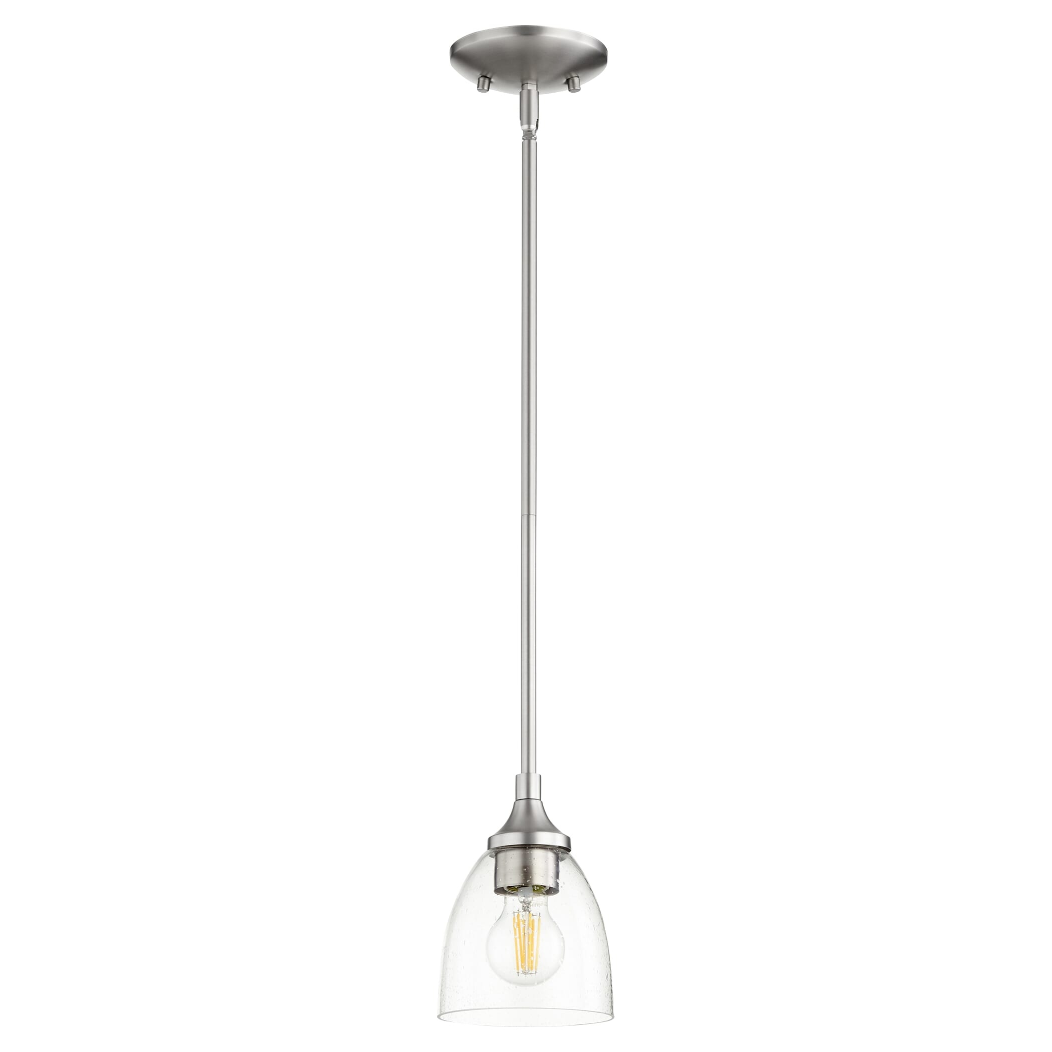 Quorum Enclave 6" Pendant Light in Satin Nickel with