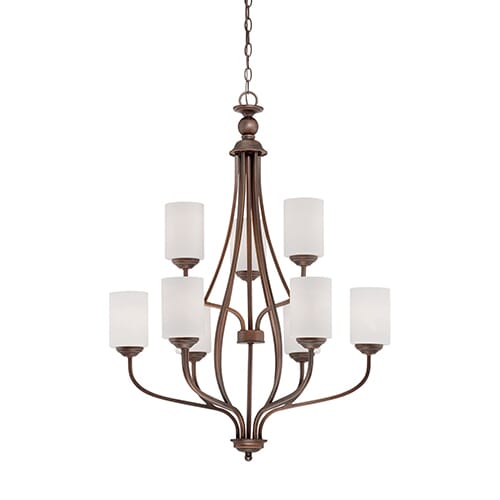 Millennium Lighting Lansing 9-Light Chandelier in Rubbed Bronze