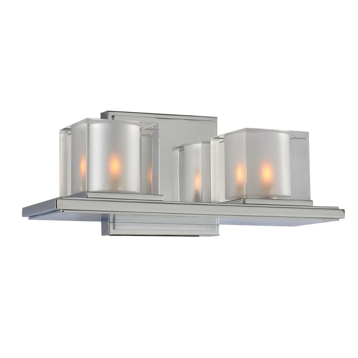 Kalco Naples 2-Light 13" Bathroom Vanity Light in Chrome