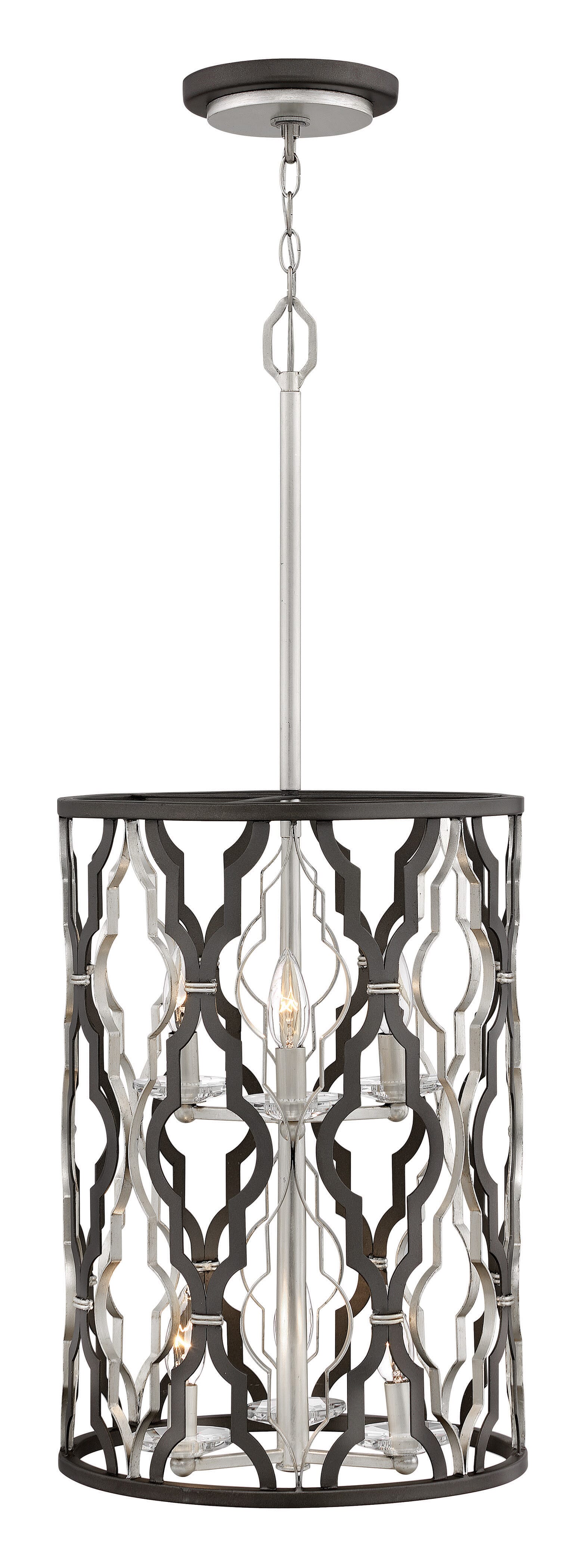 Hinkley Portico 6-Light Quatrefoil Pendant in Glacial Gold