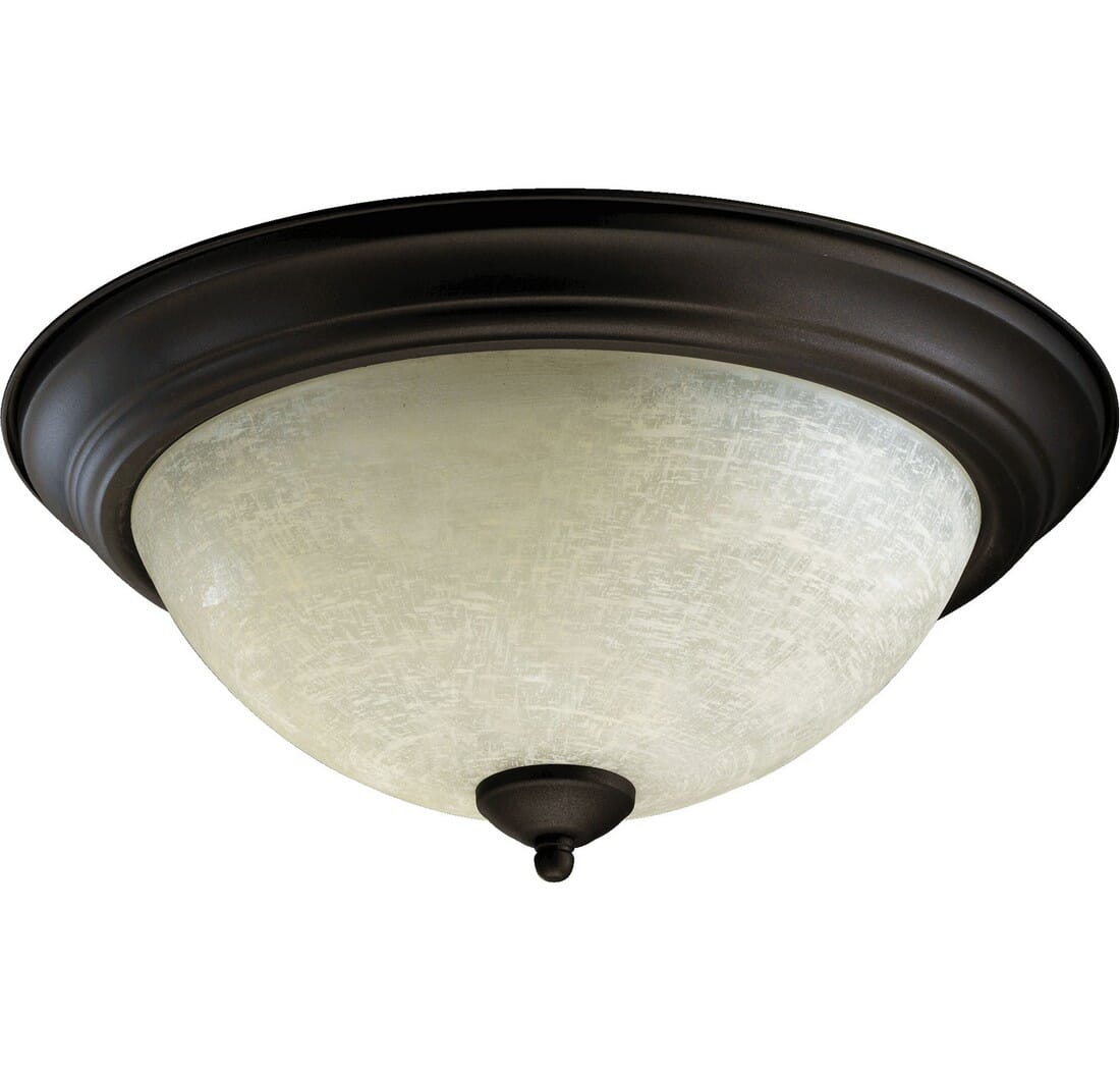 Quorum Transitional 3-Light 16" Ceiling Light in Oiled Bronze