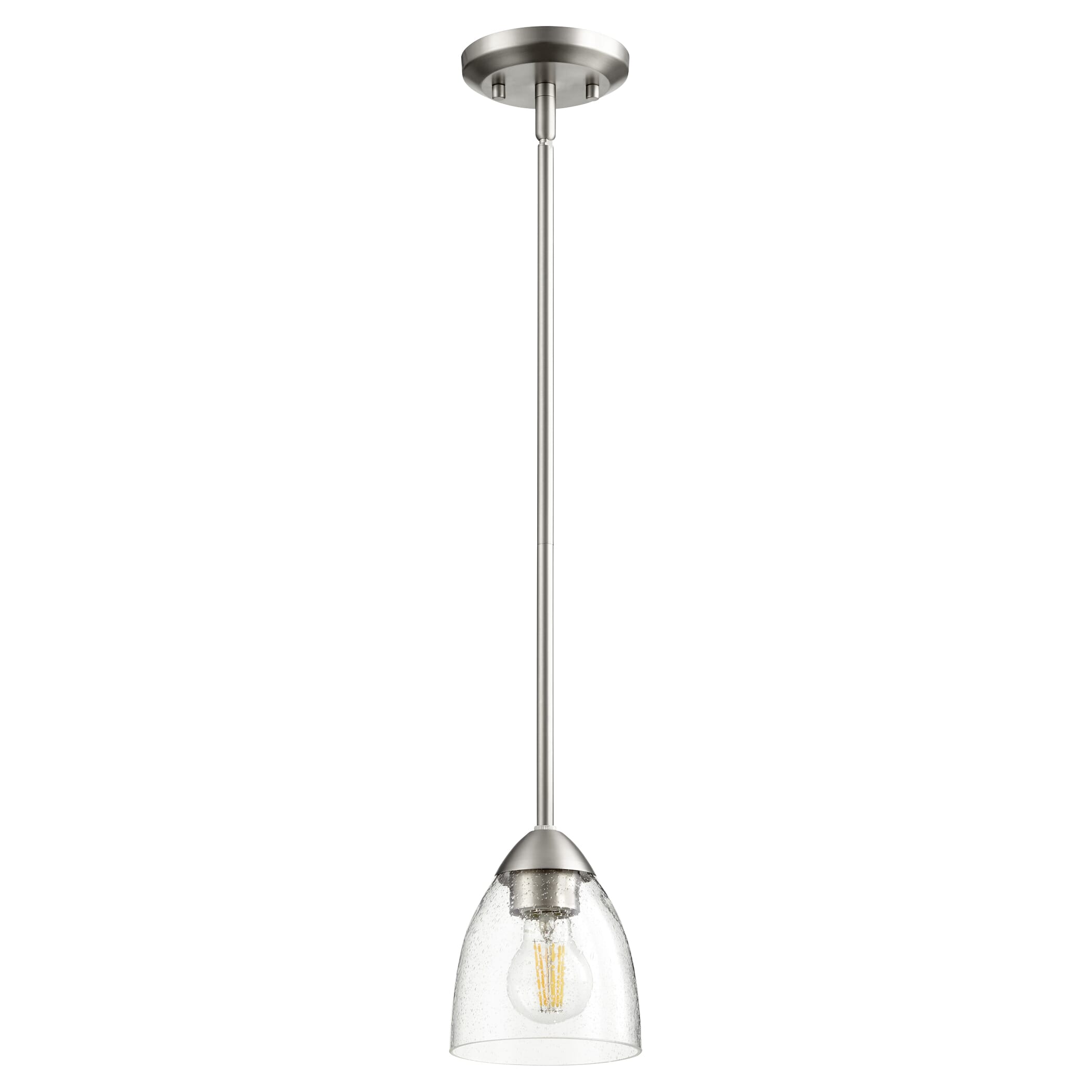 Quorum Barkley 6" Pendant Light in Satin Nickel with