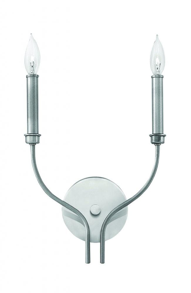 Hinkley Alister 2-Light Sconce in Antique Nickel