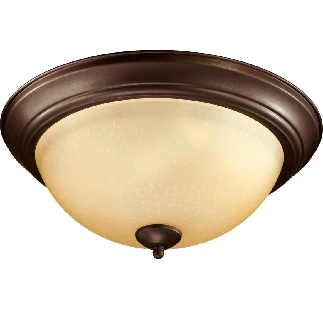 Quorum Transitional 3-Light 16" Ceiling Light in Oiled Bronze