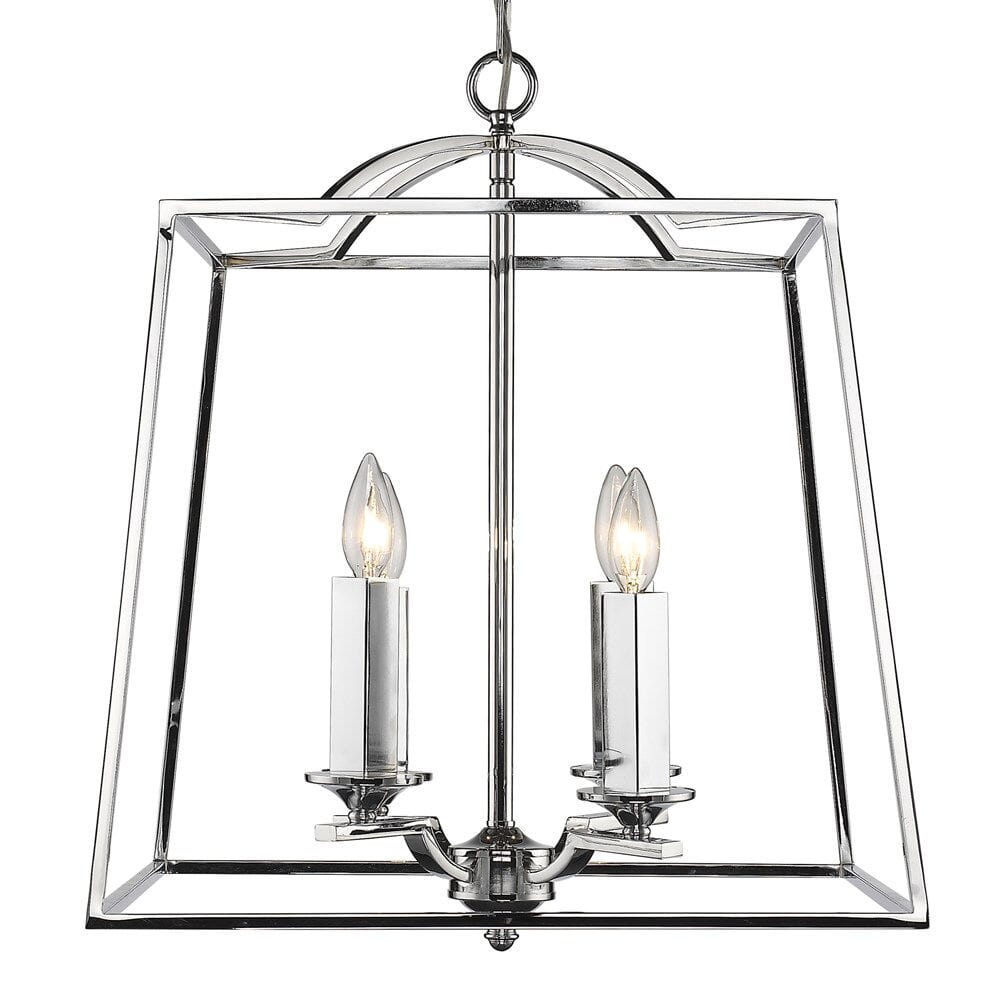 Golden Athena 4-Light Foyer Light in Chrome