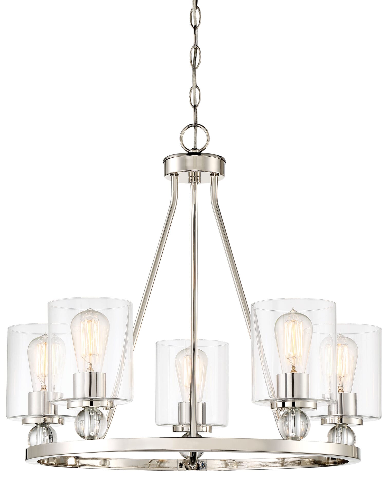 Minka Lavery Studio 5 5-Light Contemporary Chandelier in Polished Nickel