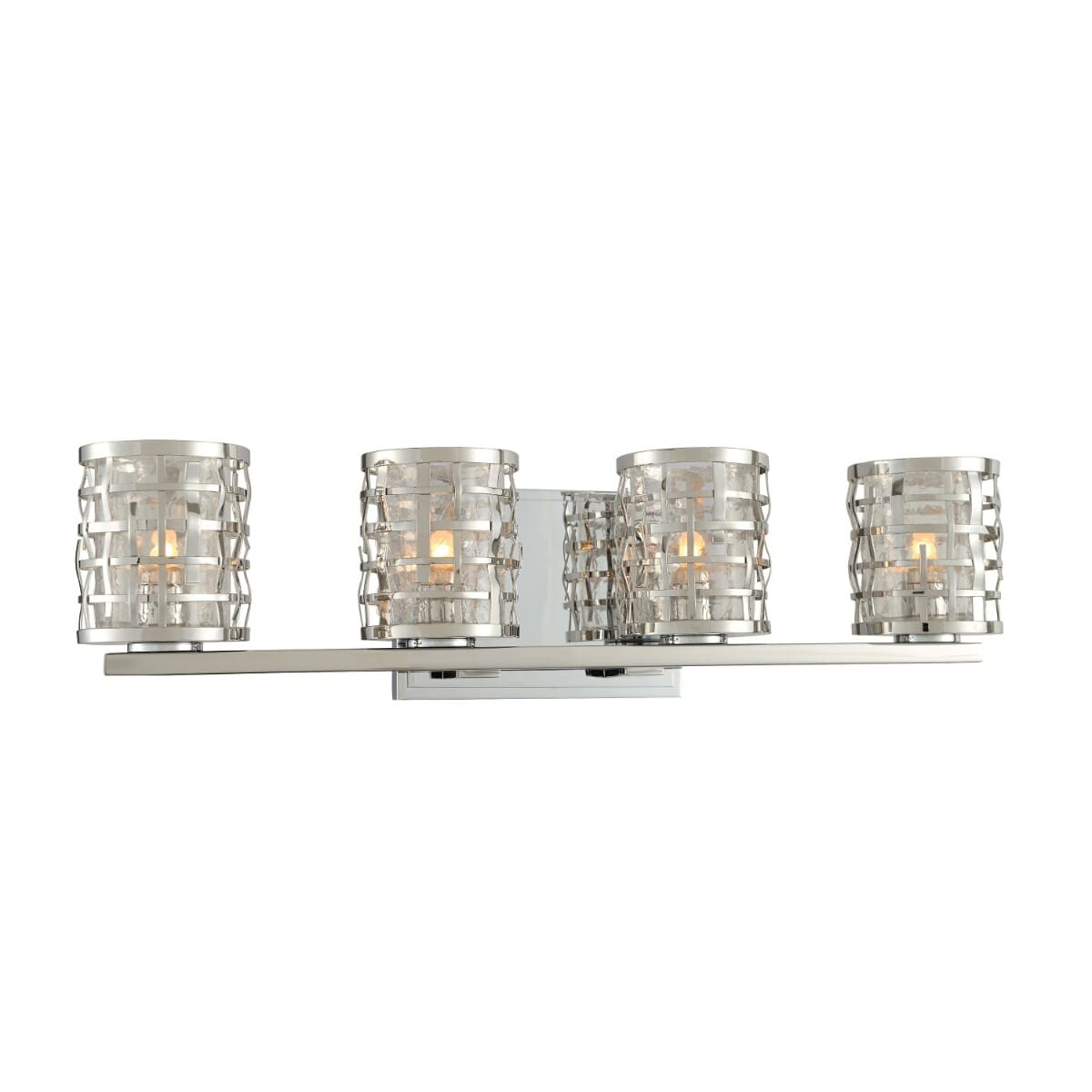 Kalco Bridgeport 4-Light 22" Bathroom Vanity Light in Stainless Steel