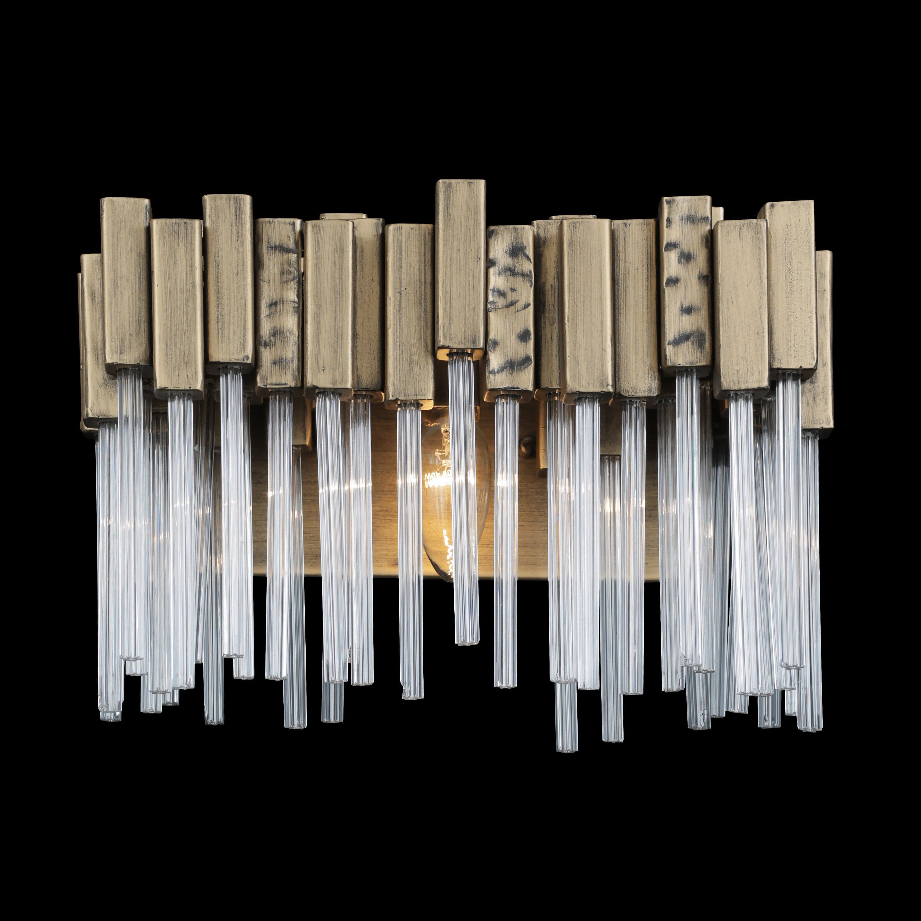 Varaluz Matrix 8" Bathroom Vanity Light in Havana Gold