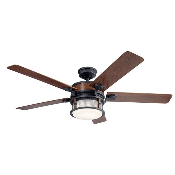 Kichler Ahrendale 1-Light 60" Outdoor Ceiling Fan in Auburn Stained Finish