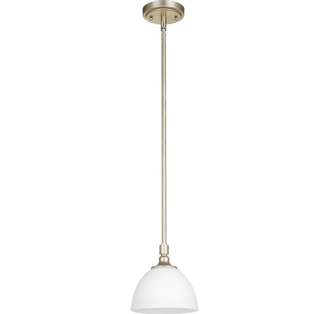 Quorum Celeste 7" Pendant Light in Aged Silver Leaf