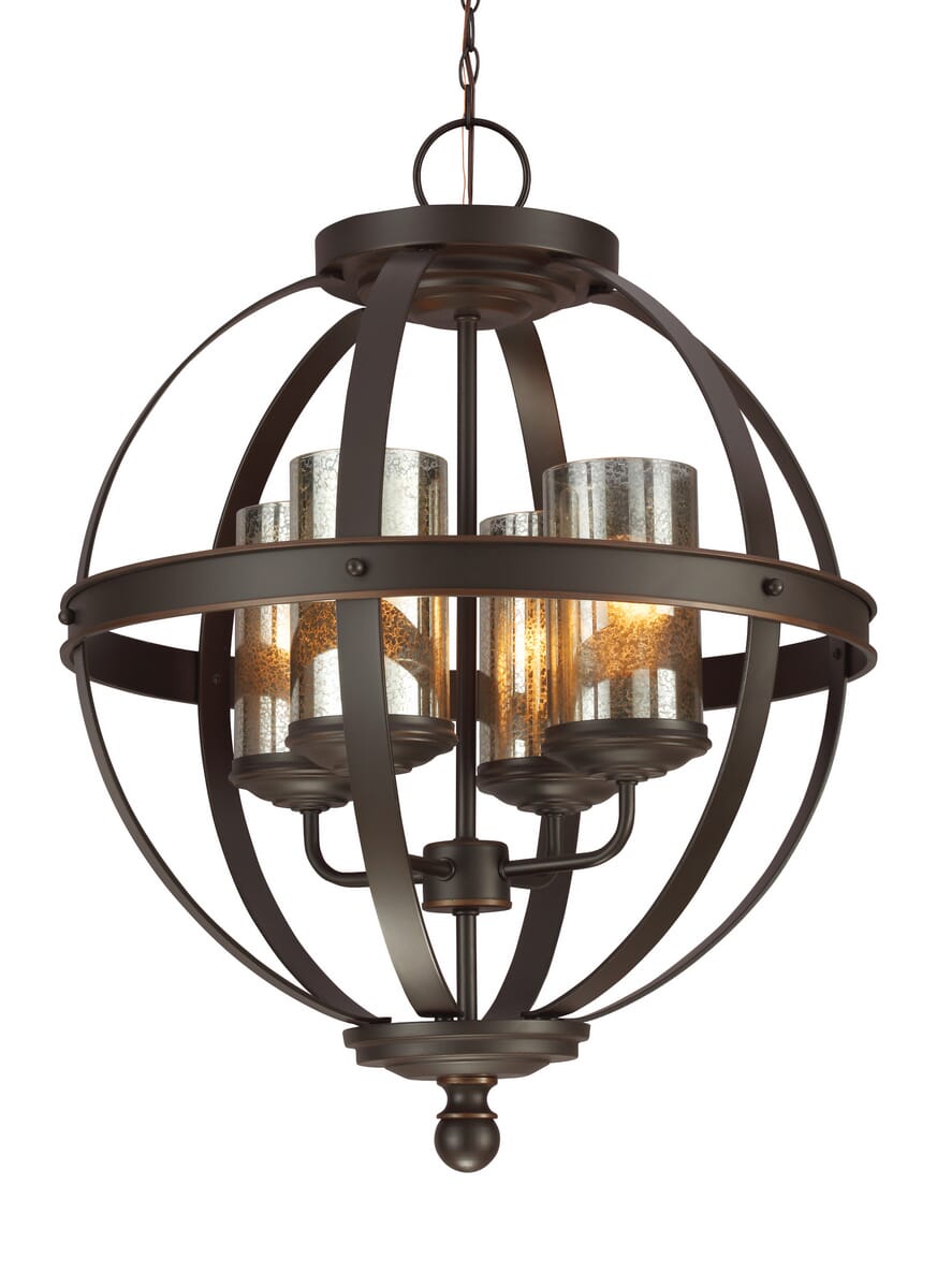 Sea Gull Sfera 4-Light Chandelier in Autumn Bronze