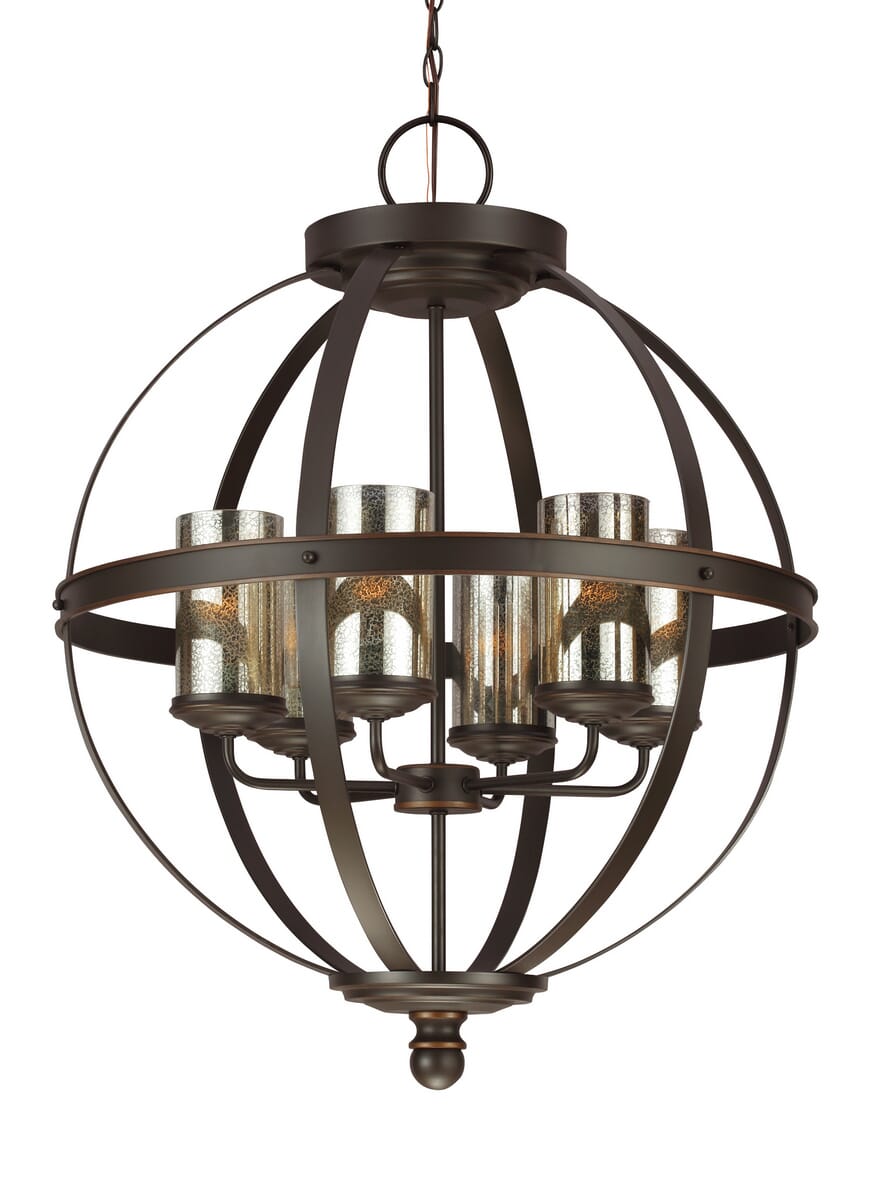 Sea Gull Sfera 6-Light Chandelier in Autumn Bronze