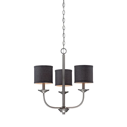 Millennium Lighting Jackson 3-Light Chandelier in Brushed Pewter