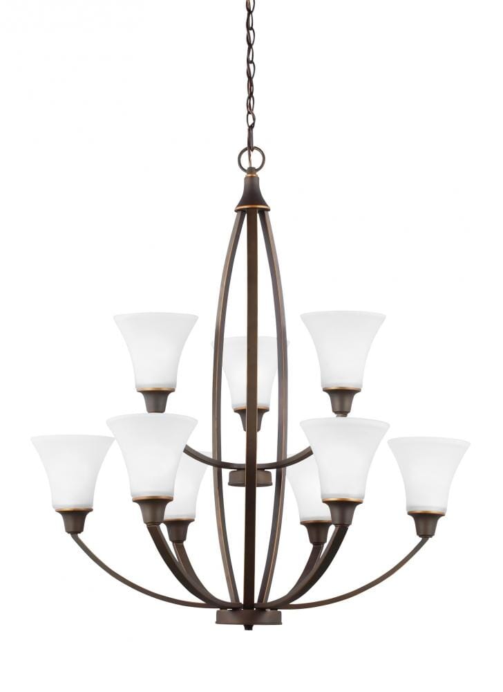 Sea Gull Metcalf 9-Light Chandelier in Autumn Bronze