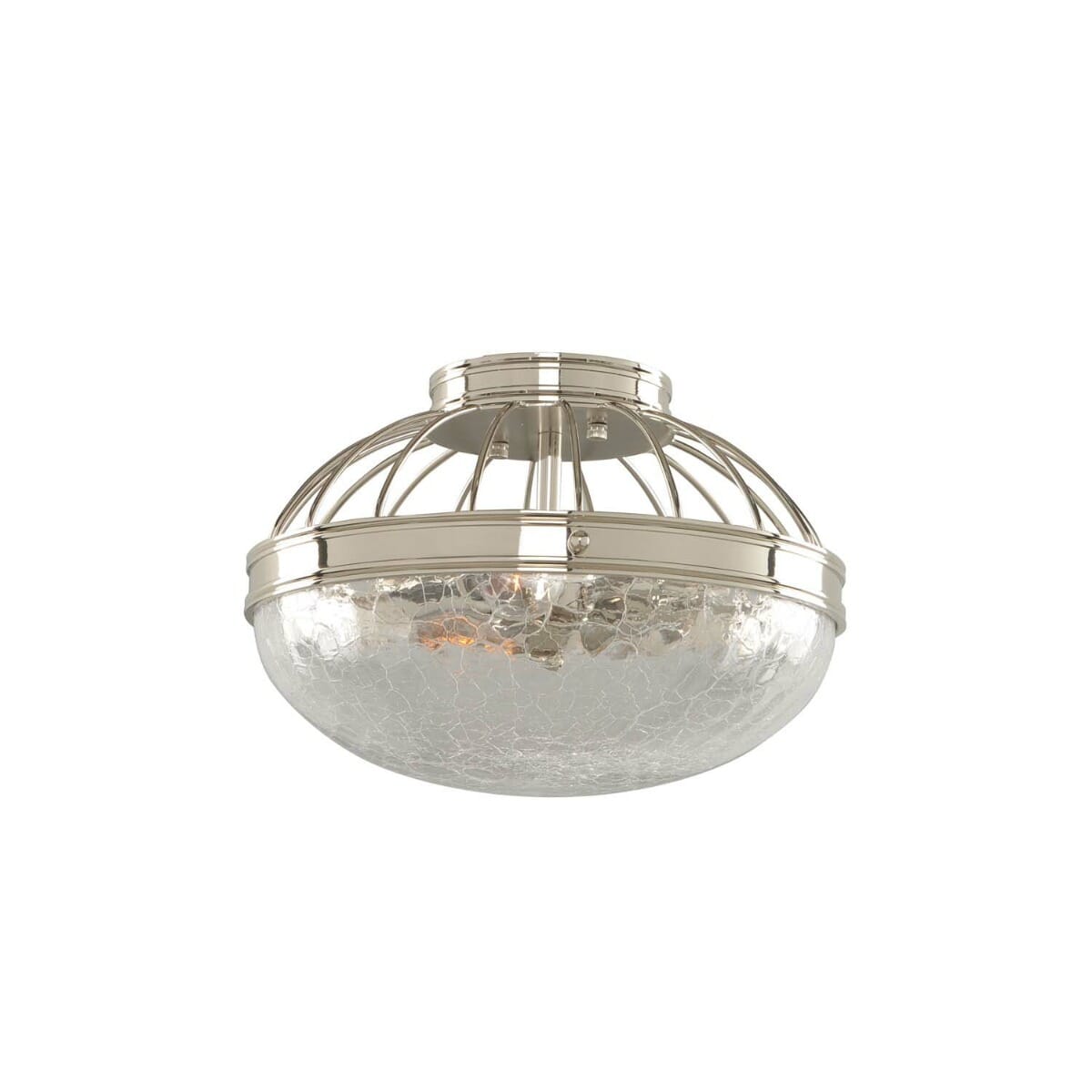 Kalco Montauk 2-Light Ceiling Light in Polished Nickel