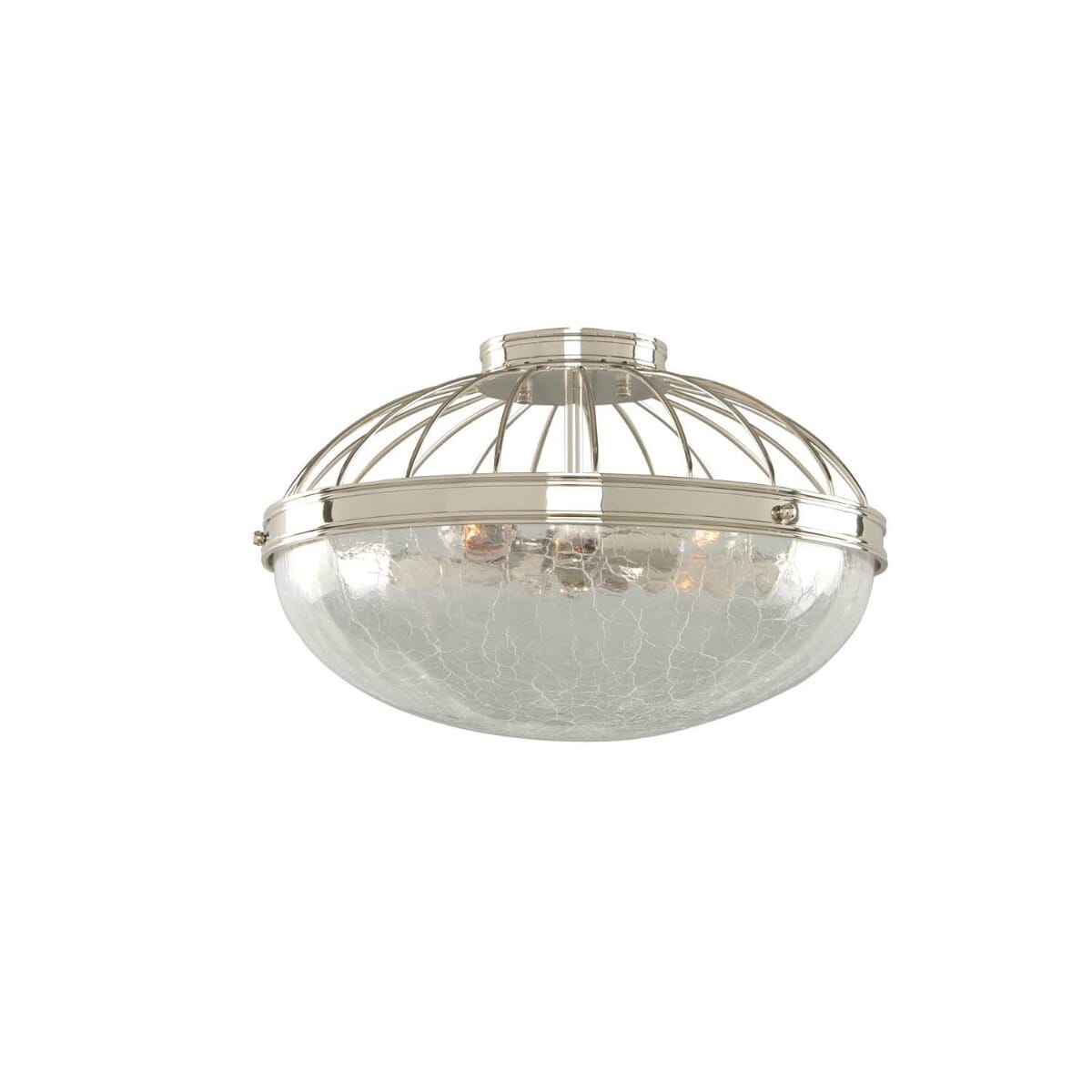 Kalco Montauk 3-Light Ceiling Light in Polished Nickel