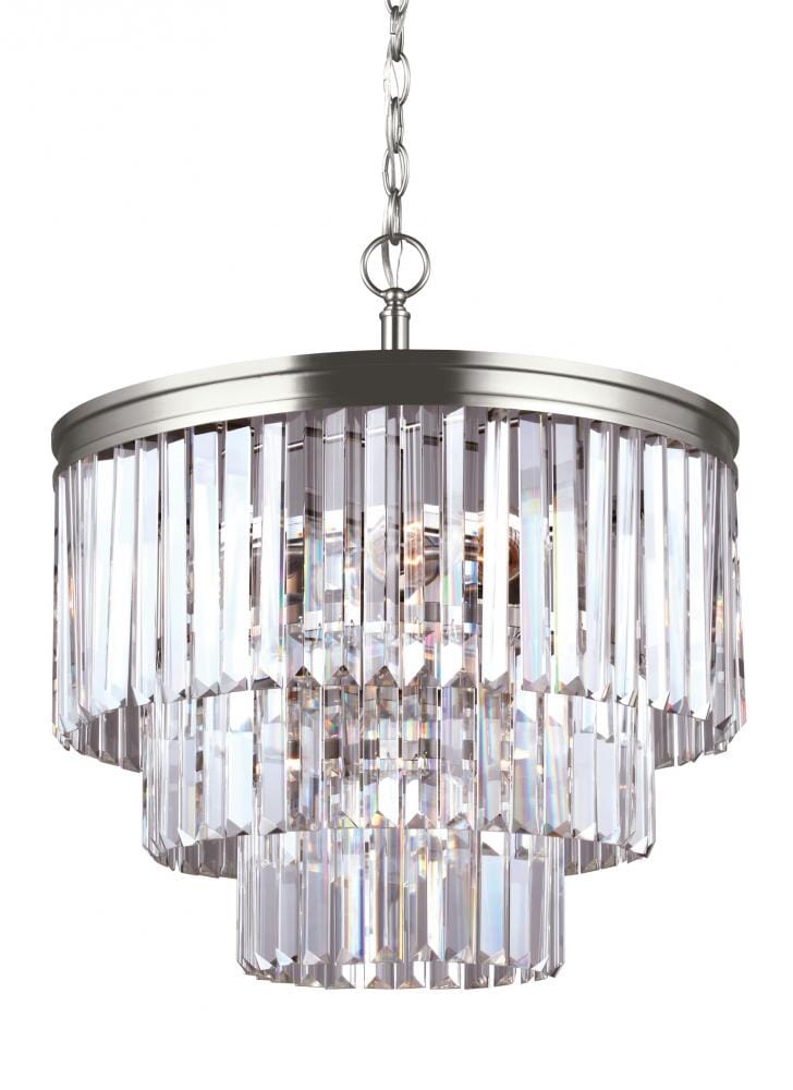 Sea Gull Carondelet 4-Light Chandelier in Antique Brushed Nickel