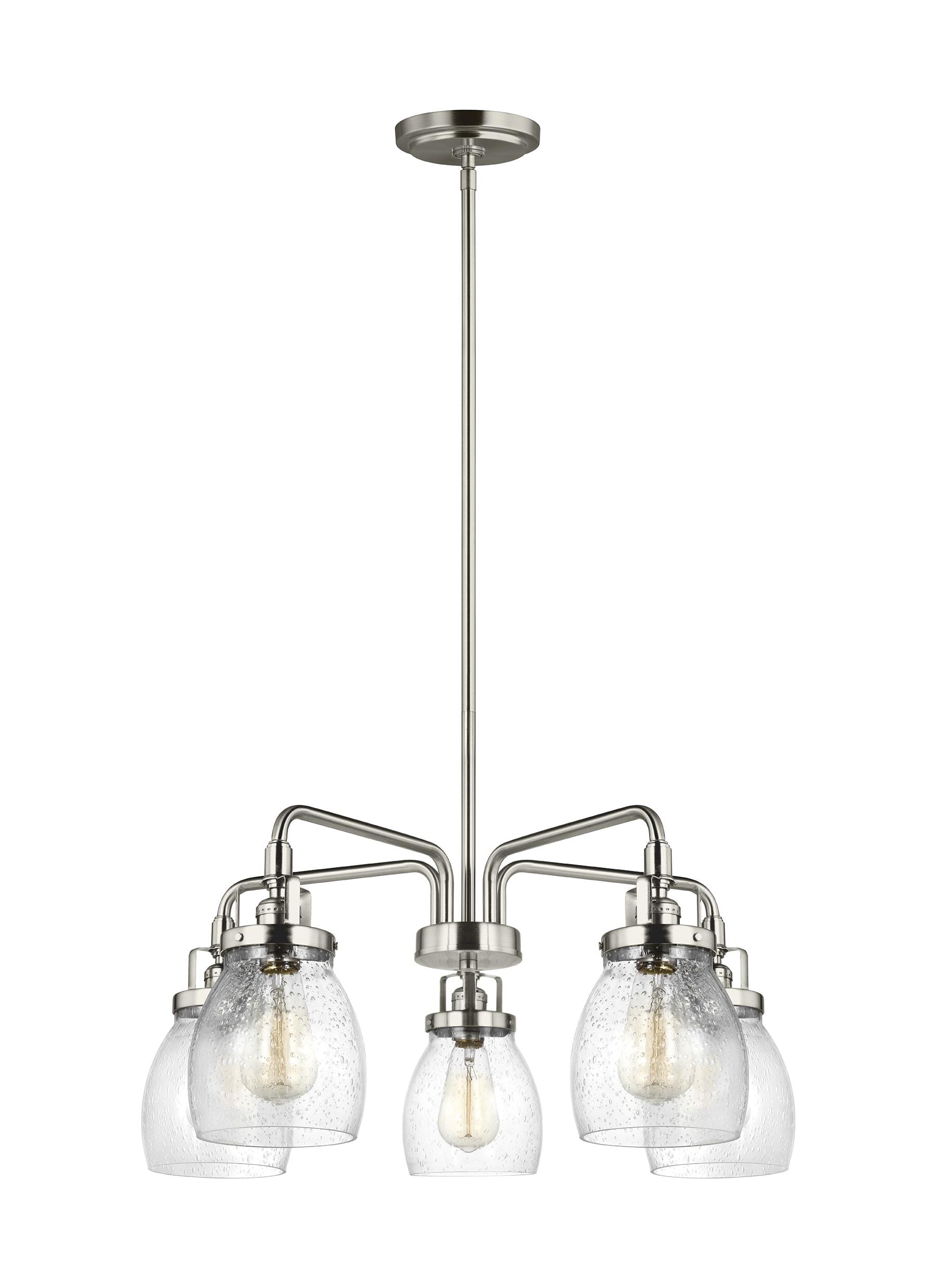 Sea Gull Belton 5-Light LED Transitional Chandelier in Brushed Nickel