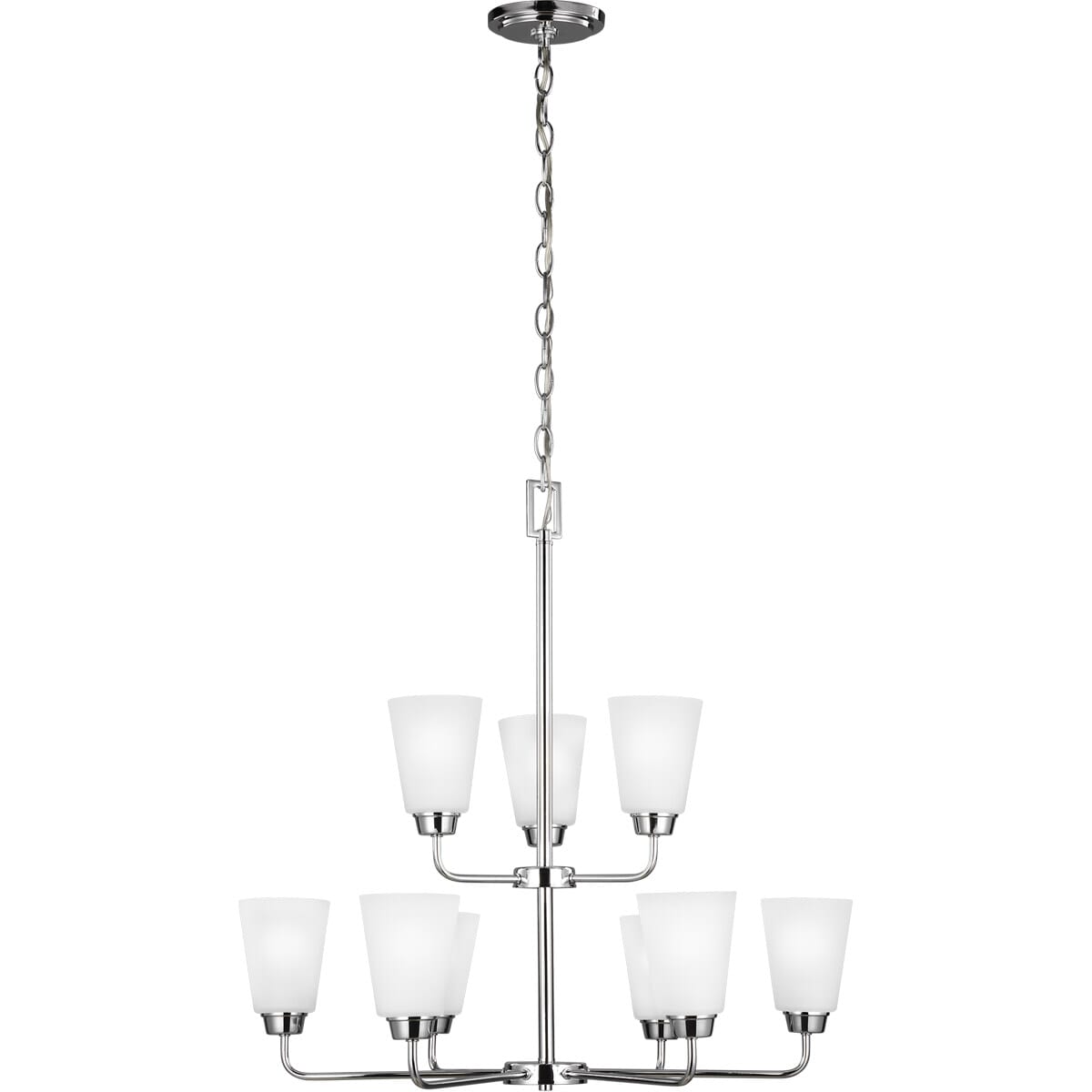 Sea Gull Kerrville 9-Light Chandelier in Chrome