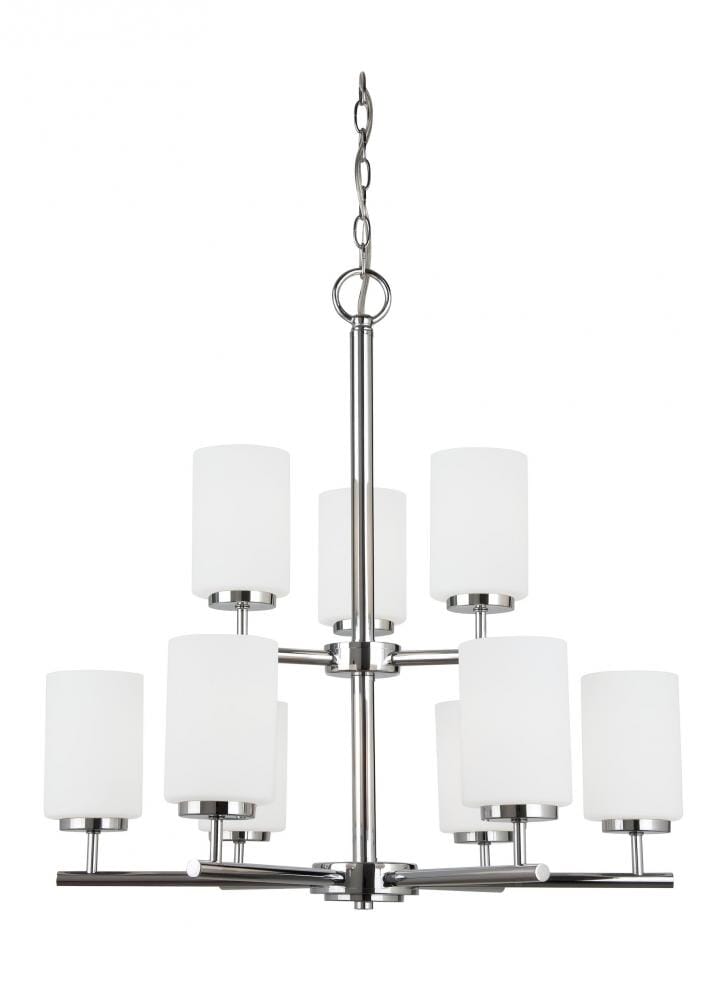 Sea Gull Oslo 9-Light Chandelier in Chrome