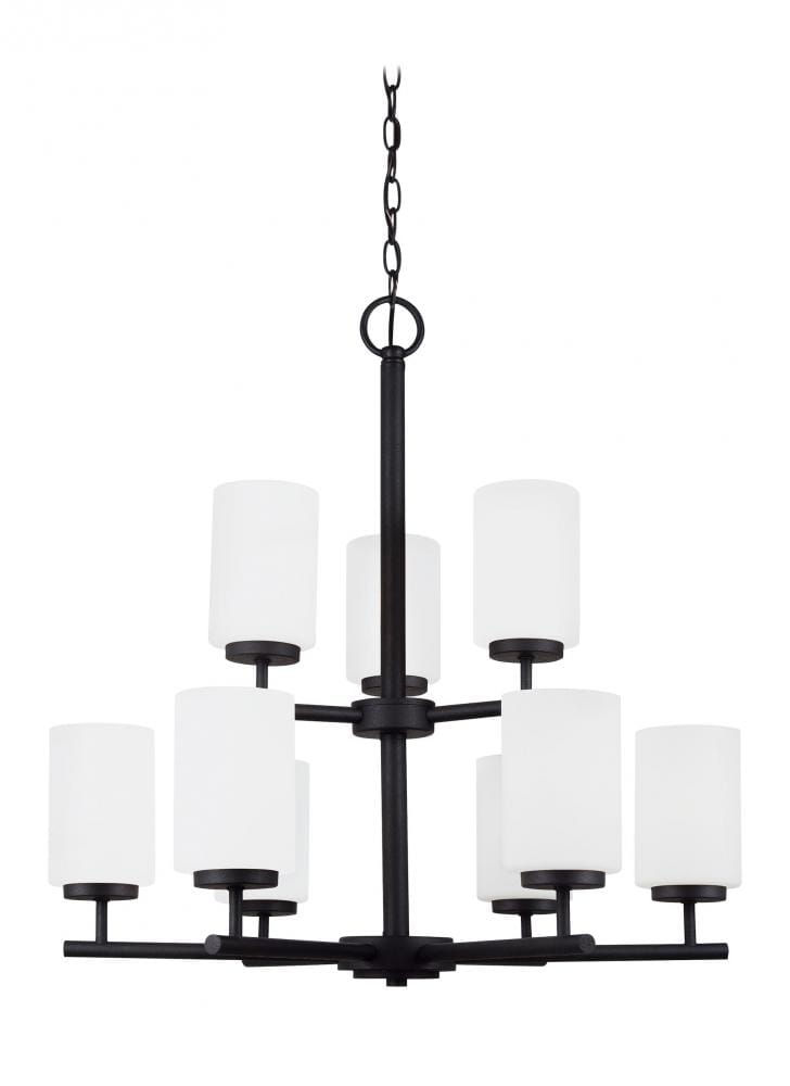 Sea Gull Oslo 9-Light Chandelier in Blacksmith