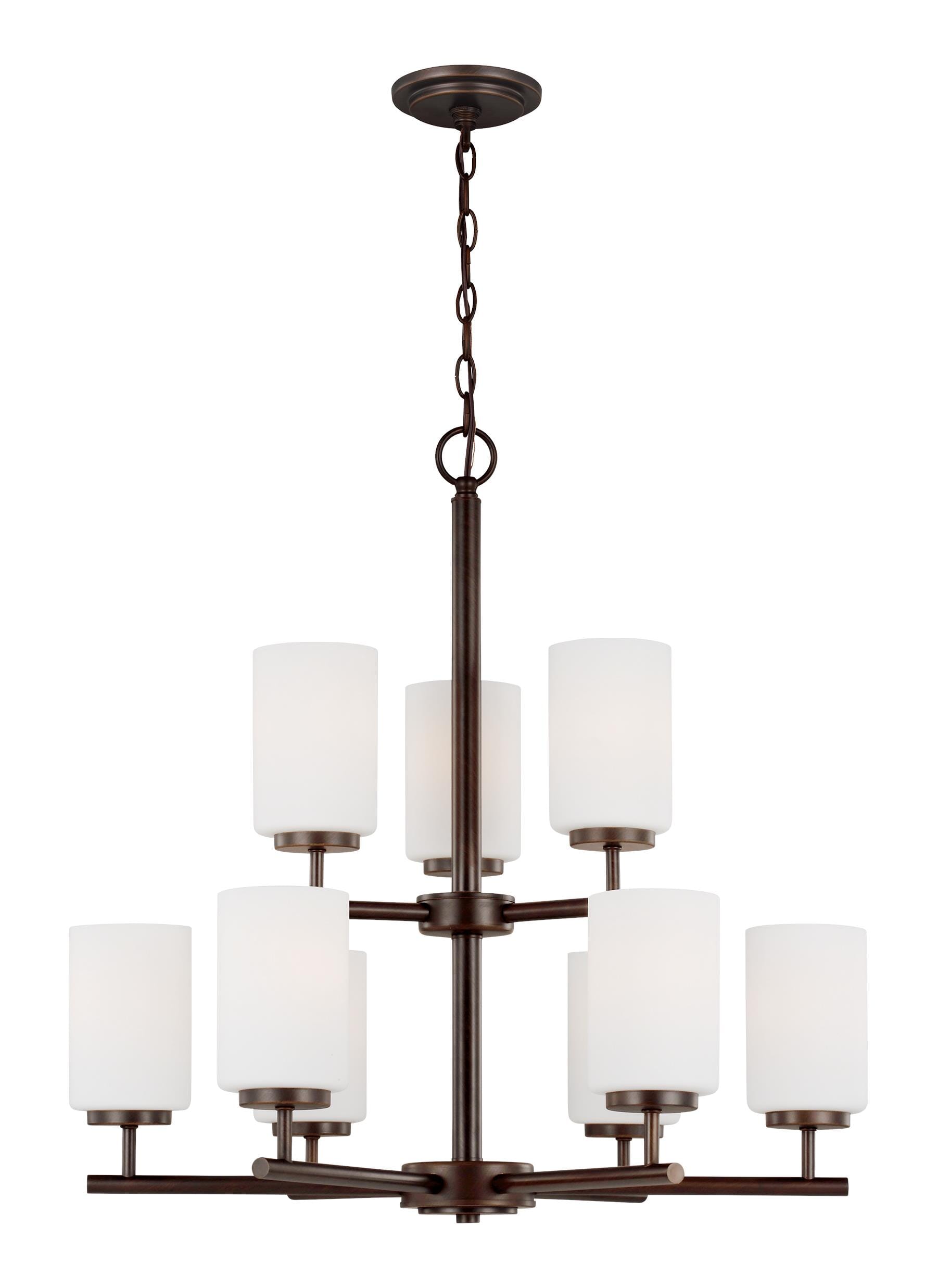 Sea Gull Oslo 9-Light Contemporary Chandelier in Bronze