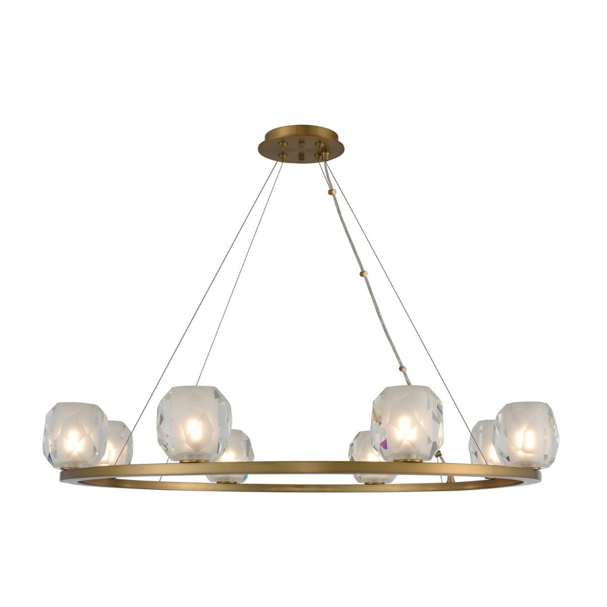 Kalco Stella 8-Light Pendant Light in Winter Brass