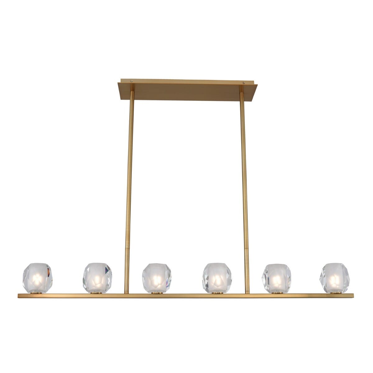 Kalco Stella 6-Light Pendant Light in Winter Brass