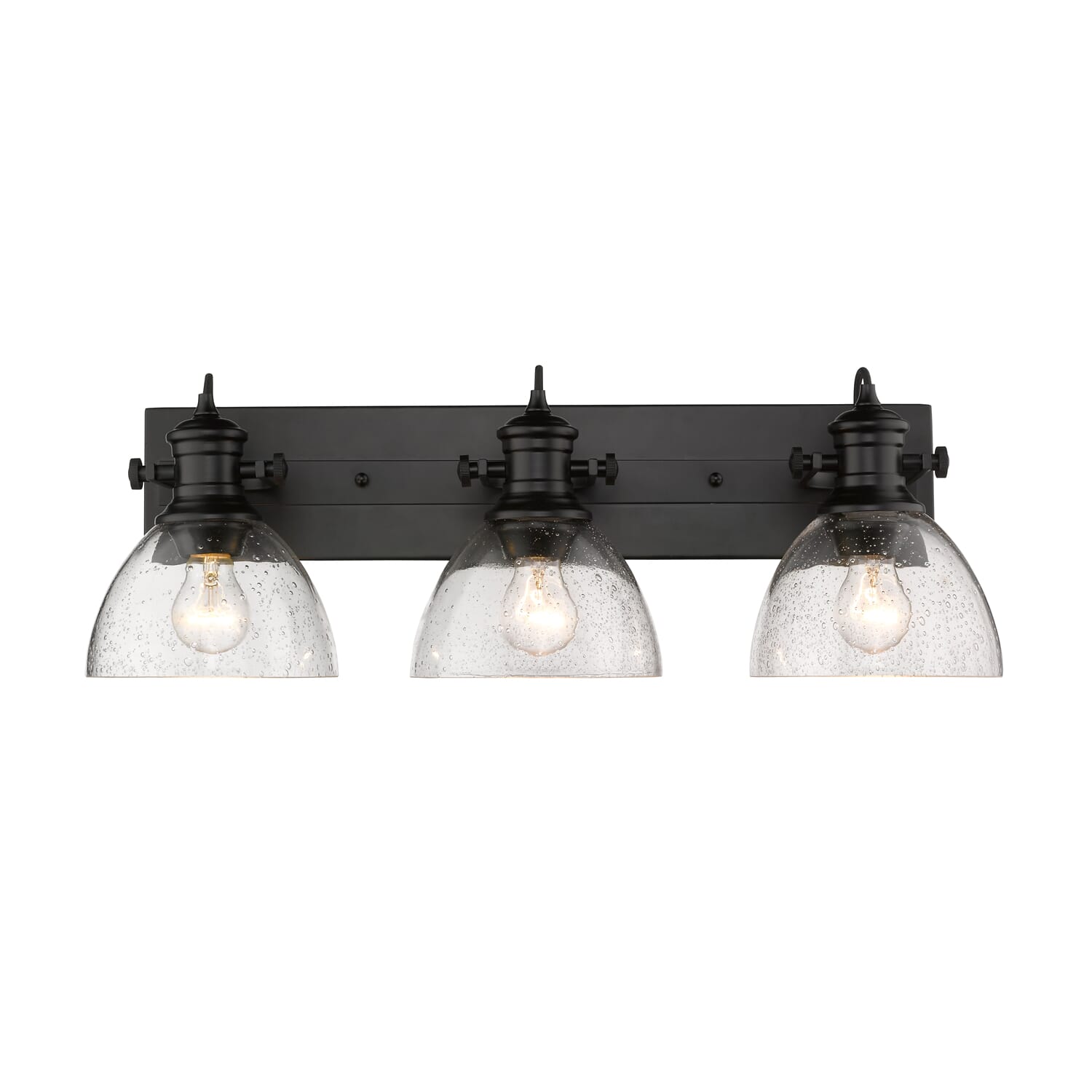 Golden Hines 3-Light Bathroom Vanity Light in Black