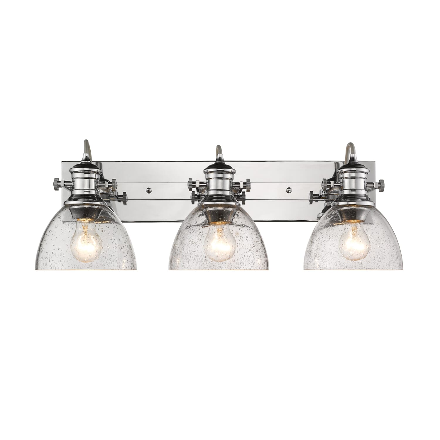 Golden Hines 3-Light Bathroom Vanity Light in Chrome