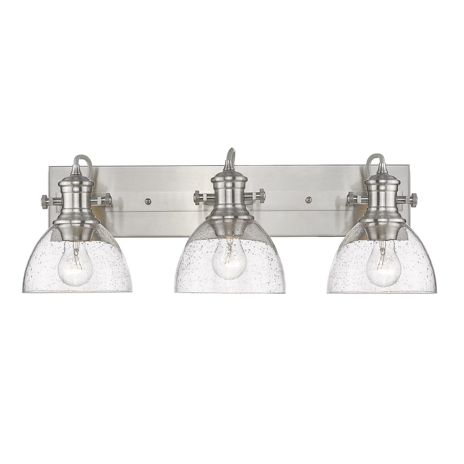 Golden Hines 3-Light Bathroom Vanity Light in Pewter