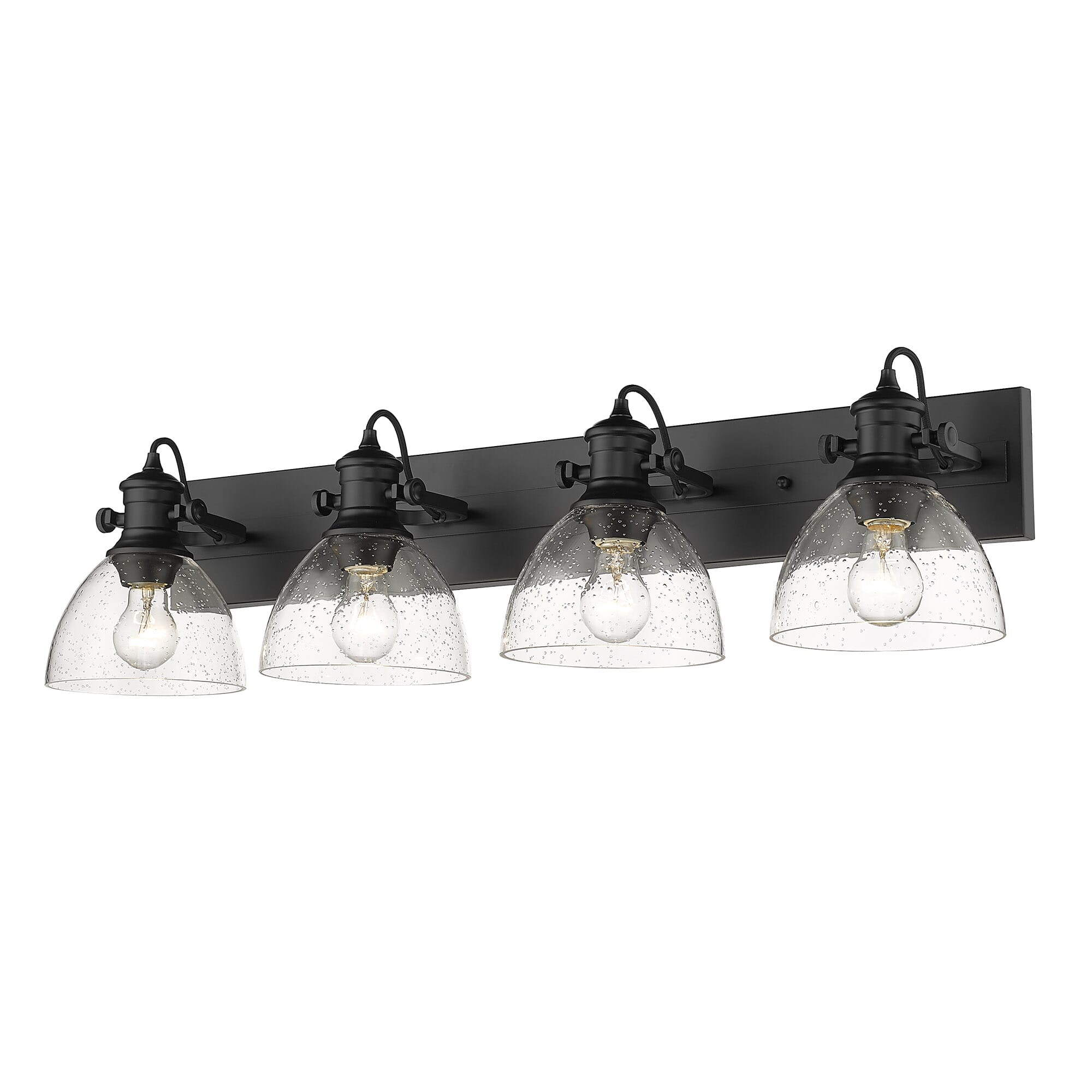 Golden Hines 4-Light Bathroom Vanity Light in Matte Black