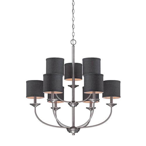 Millennium Lighting Jackson 9-Light Chandelier in Brushed Pewter