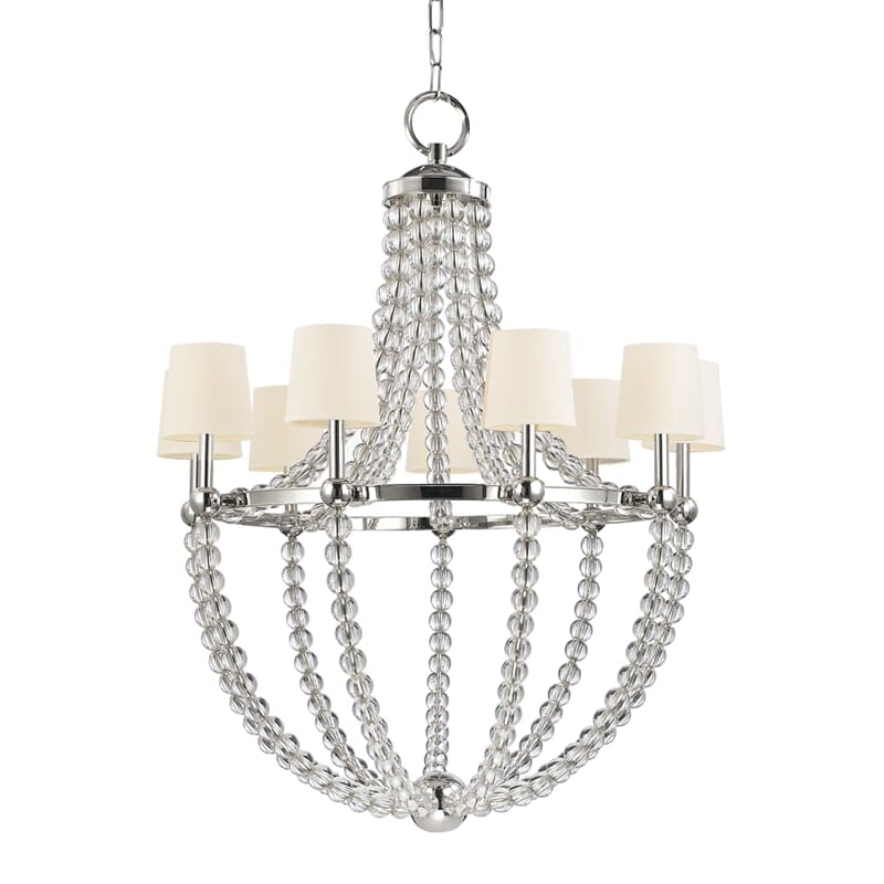 Hudson Valley Danville 9-Light Chandelier in Polished Nickel