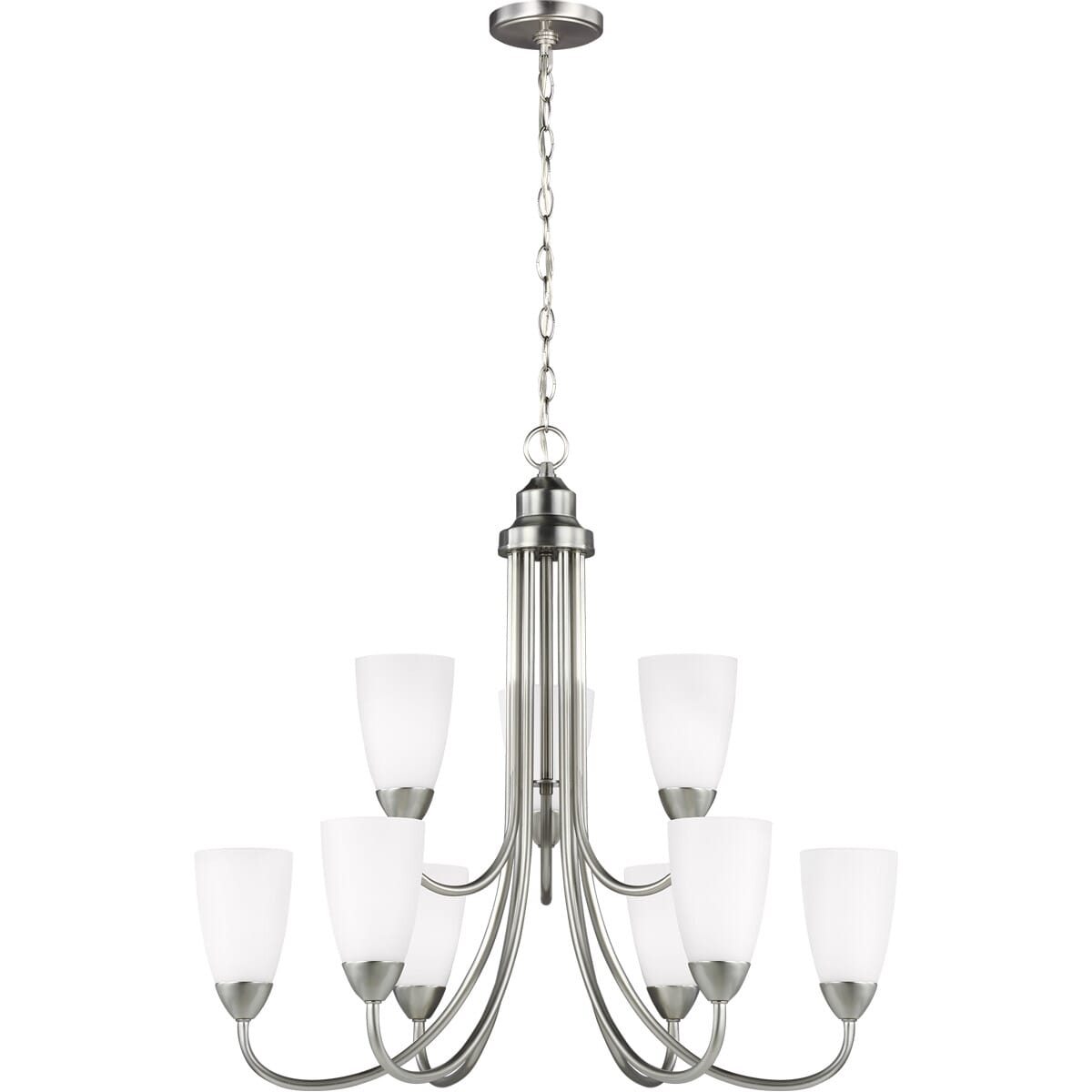 Sea Gull Seville 9-Light Chandelier in Brushed Nickel