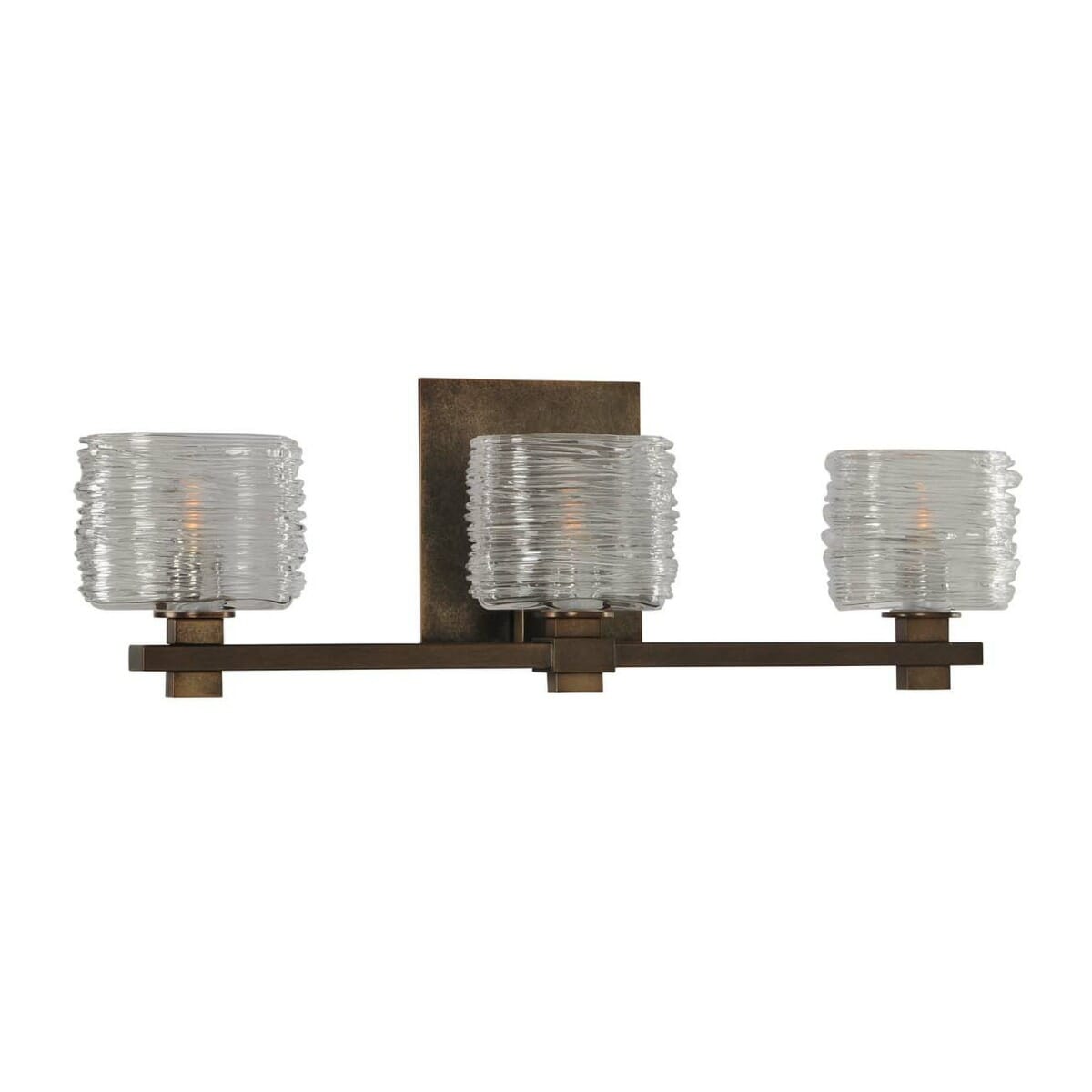 Kalco Clearwater 3-Light 21" Bathroom Vanity Light in Vintage Bronze