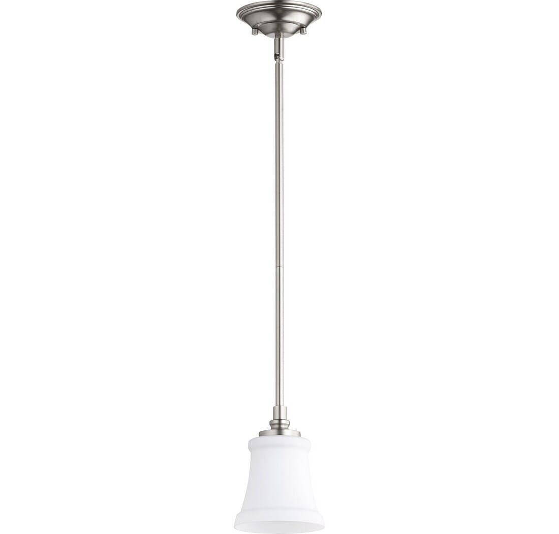 Quorum Rossington 5" Pendant Light in Satin Nickel