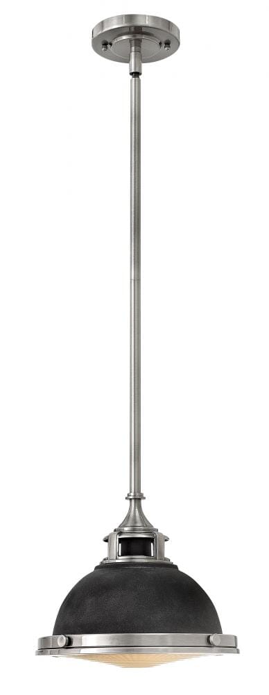 Hinkley Amelia 1-Light Stem Hung Pendant in Aged Zinc