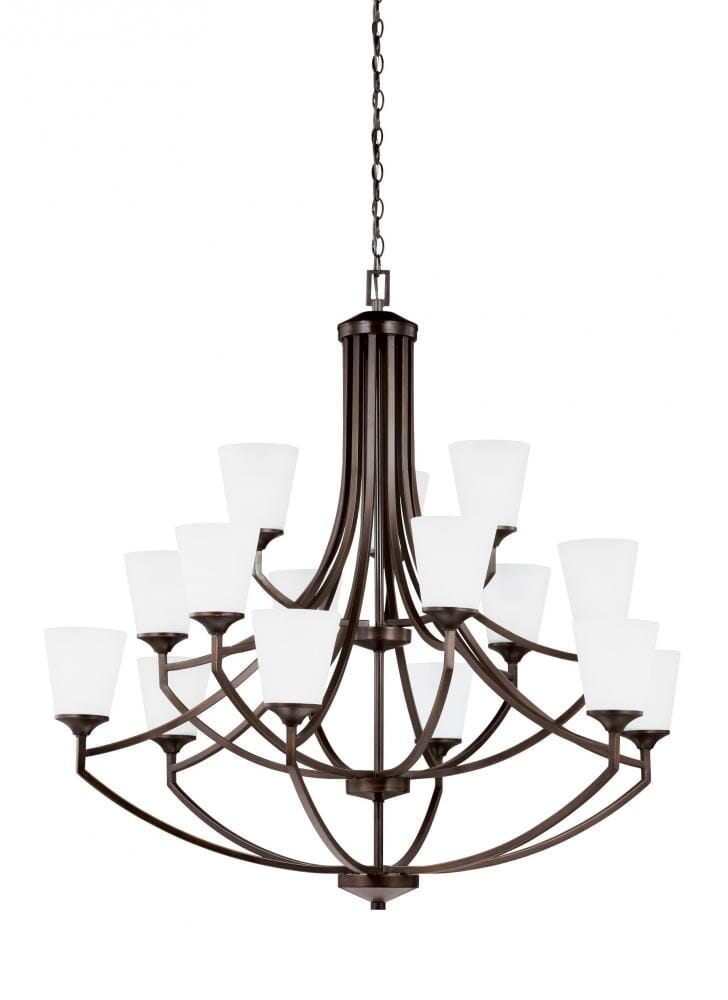 Sea Gull Hanford 15-Light Chandelier in Bronze